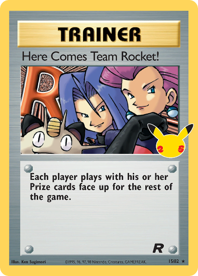 Here Comes Team Rocket! 15/82 - Holo Rare Classic Collection - Celebrations 25th Anniversary