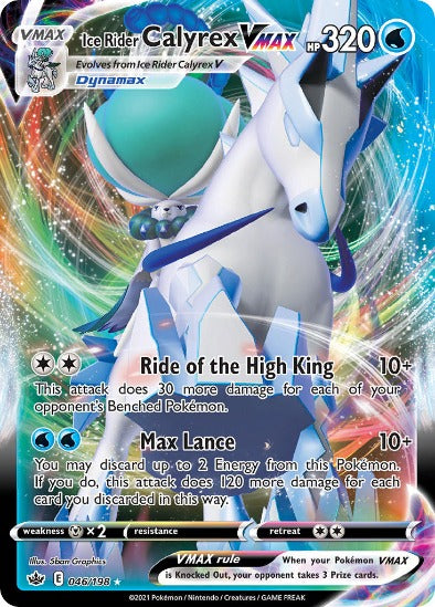 Ice Rider Calyrex VMAX 046/198 - Full Art Ultra Rare - Chilling Reign