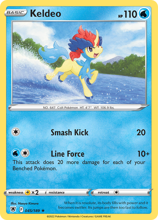 Keldeo 045/189 -  Cosmos Holo Rare - Brilliant Stars