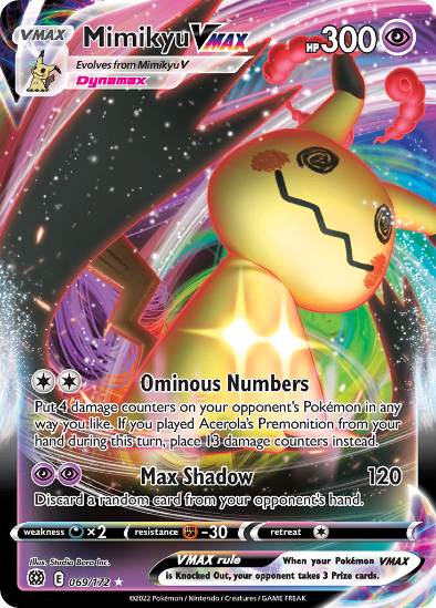 Mimikyu VMAX 069/172 - Full Art Ultra Rare - Brilliant Stars