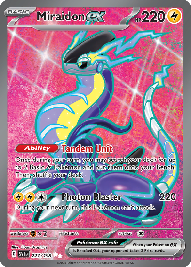 Miraidon EX 227/198 - Full Art Ultra Rare - Scarlet & Violet Base Set