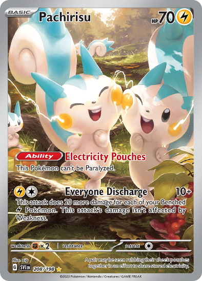 Pachirisu 208/198 - Illustration Rare - Scarlet & Violet Base Set