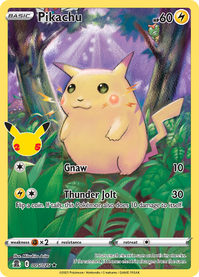 Pikachu 005/025 - Full Art Holo Rare - Celebrations 25th Anniversary
