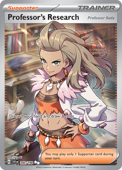 Professor's Research 240/198 - Full Art Ultra Rare - Scarlet & Violet Mythic Cardz Professor's Research 240/198 - Full Art Ultra Rare - Scarlet & Violet Mythic Cardz