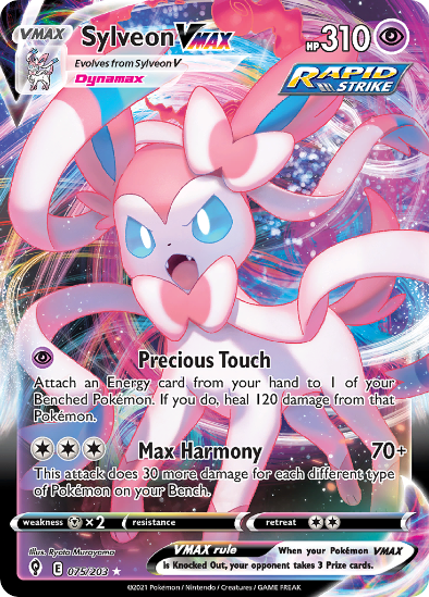Sylveon VMAX 075/203 - Full Art Ultra Rare - Evolving Skies