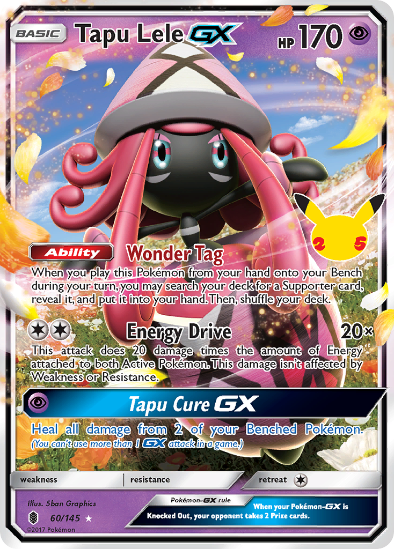 Tapu Lele GX 60/145 - Classic Collection Ultra Rare - Celebrations 25th Anniversary