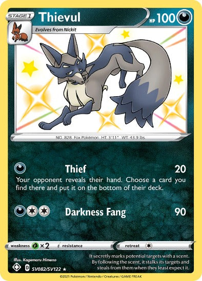 Thievul SV082/SV122 - Rare Shiny Holo - Shining Fates