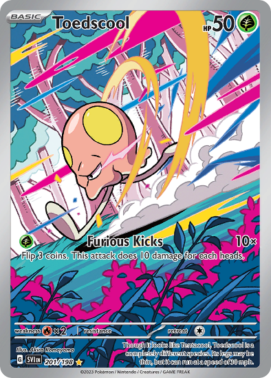 Toedscool 201/198 - Illustration Rare - Scarlet & Violet Base Set