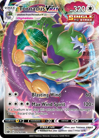 Tornadus VMAX 125/198 - Full Art Ultra Rare - Chilling Reign