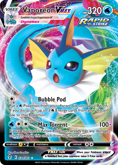 Vaporeon VMAX 030/203 - Full Art Ultra Rare - Sword & Shield Evolving Skies