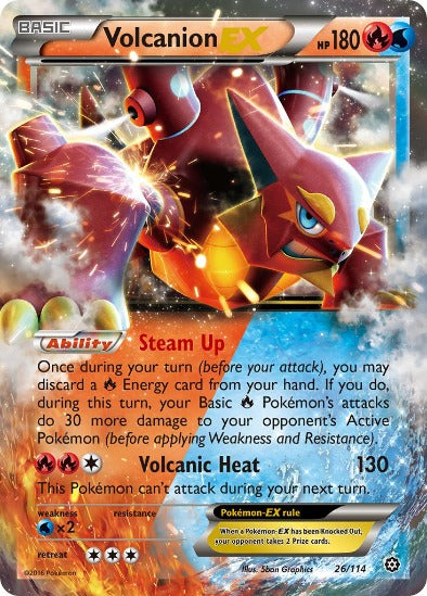 Volcanion EX 26/114 - Ultra Rare - XY Steam Siege