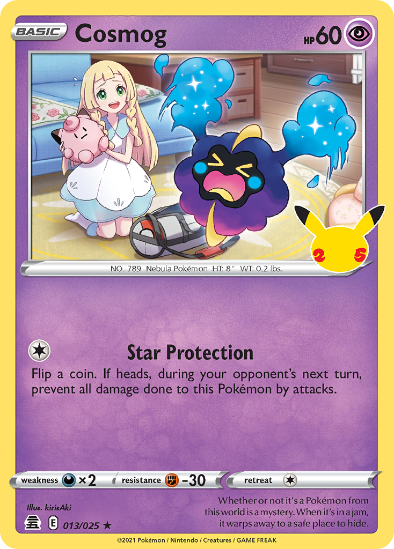 Cosmog 013/025 - Holo Rare - 25th Anniversary Celebrations