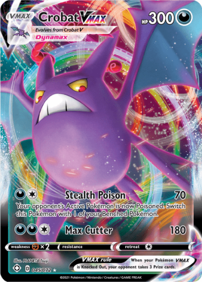 Crobat VMAX 045/072 - Full Art Ultra Rare - Shining Fates