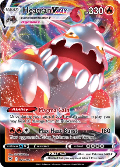 Heatran VMAX 026/189 - Full Art Ultra Rare - Astral Radiance