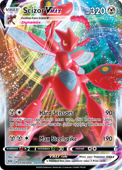 Scizor VMAX 119/189 - Full Art Ultra Rare - Darkness Ablaze