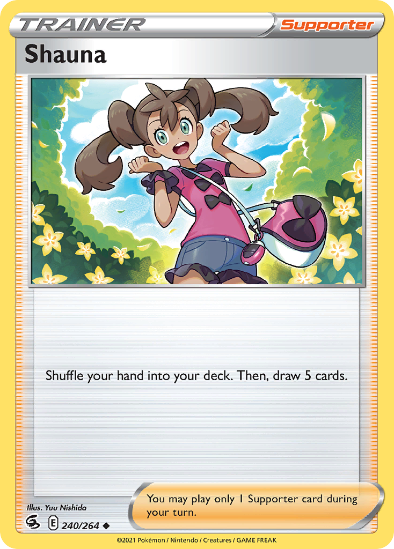 Shauna trainer card. Uncommon 240/264