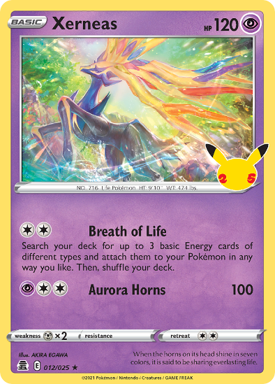 Xerneas 012/025 - Holo Rare - 25th Anniversary Celebrations